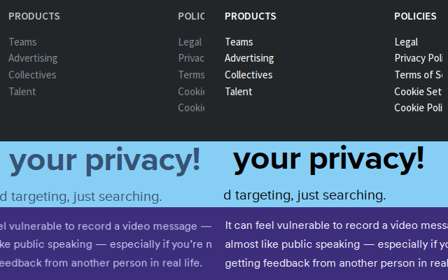 Screenshot; Text Blackness can intelligently darken colourful text on fancy background